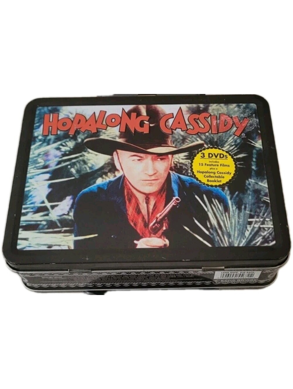 Hopalong Cassidy 3 DVD Set Collector's Tin Lunchbox And Collectable Booklet